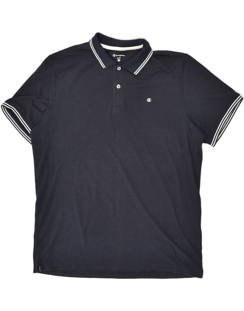 CHAMPION Mens Easy Fit Polo Shirt 3XL Navy Blue | Vintage Champion | Thrift | Second-Hand Champion | Used Clothing | Messina Hembry 