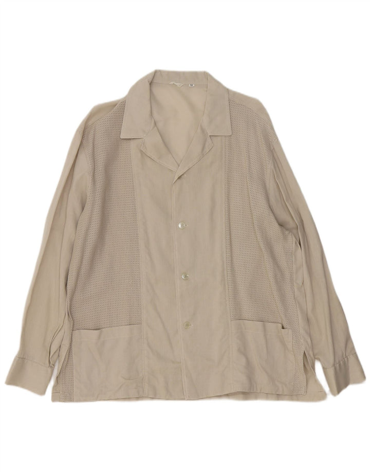 Vintage Mens Overshirt Shirt IT 54 XL Green