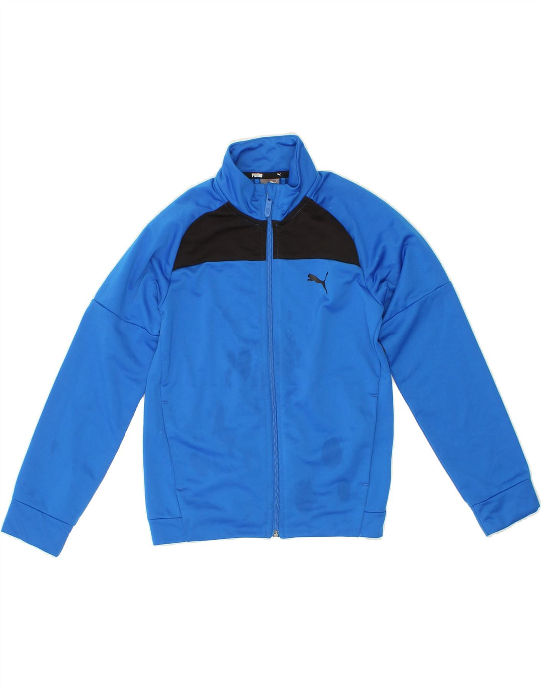 PUMA Boys Tracksuit Top Jacket 9-10 Years Medium  Blue Colourblock Vintage Puma and Second-Hand Puma from Messina Hembry 
