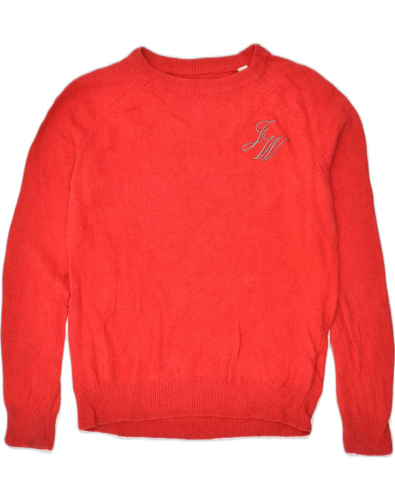 JACK WILLS Womens Boat Neck Jumper Sweater UK 12 Medium  Red Viscose | Vintage Jack Wills | Thrift | Second-Hand Jack Wills | Used Clothing | Messina Hembry 