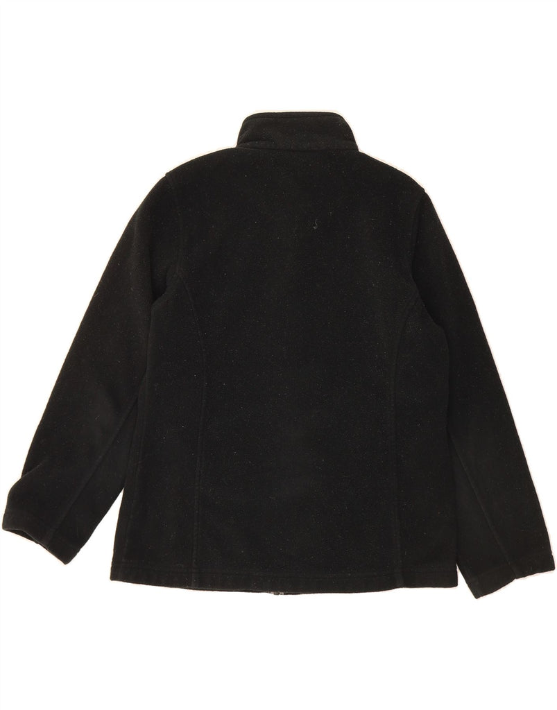 MARKS & SPENCER Womens Fleece Jacket UK 12 Medium  Black Polyester Vintage Marks & Spencer and Second-Hand Marks & Spencer from Messina Hembry 