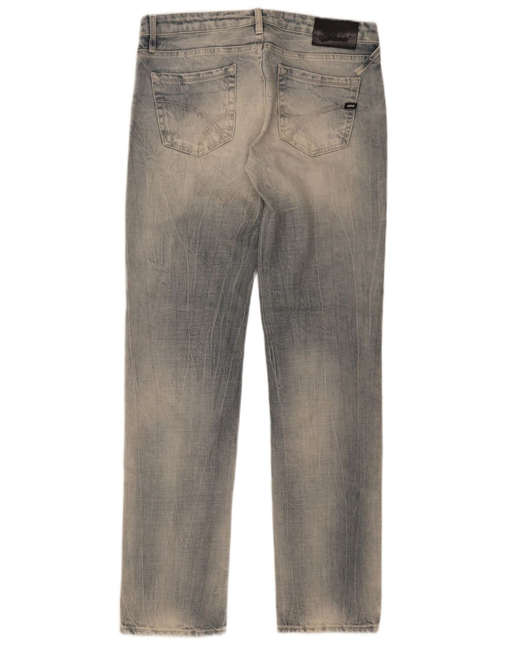 Gas Mens Morrison Slim Jeans W34 L34 Blue Cotton