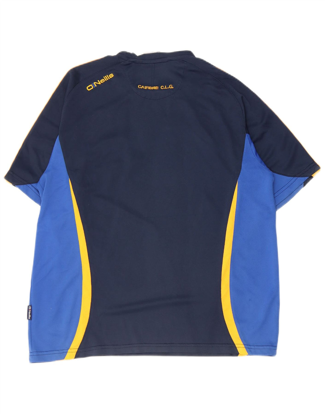 O'Neills Mens Graphic T-Shirt Top Medium Navy Blue Colourblock Polyester