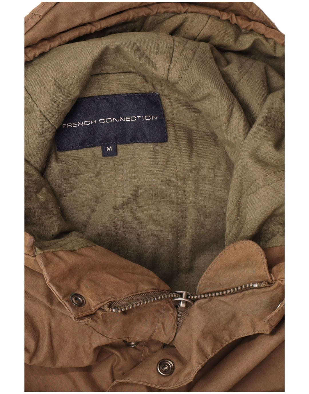 French Connection Mens Hooded Windbreaker Jacket UK 38 Medium Brown