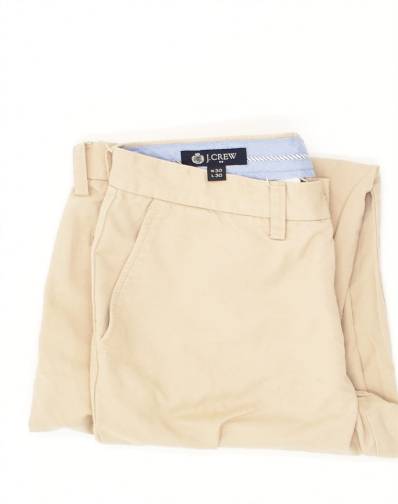 J. CREW Womens Straight Chino Trousers W30 L27  Beige Cotton | Vintage J. Crew | Thrift | Second-Hand J. Crew | Used Clothing | Messina Hembry 