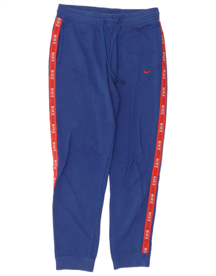Nike Mens Graphic Tracksuit Trousers Joggers Medium Blue Colourblock