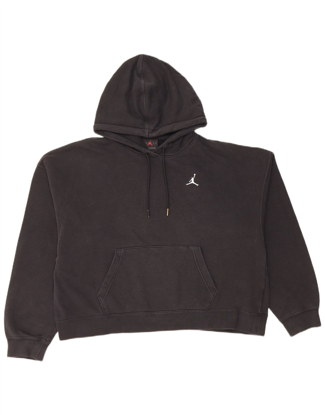 Jordan Womens Crop Oversized Hoodie Jumper UK 10 Small Black