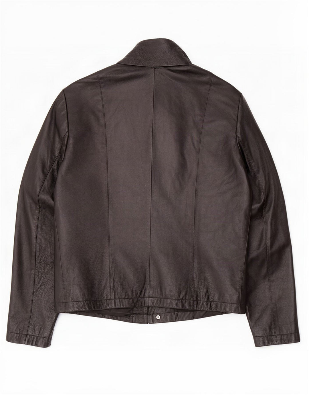 Vintage Womens Leather Jacket IT 48 XL Black