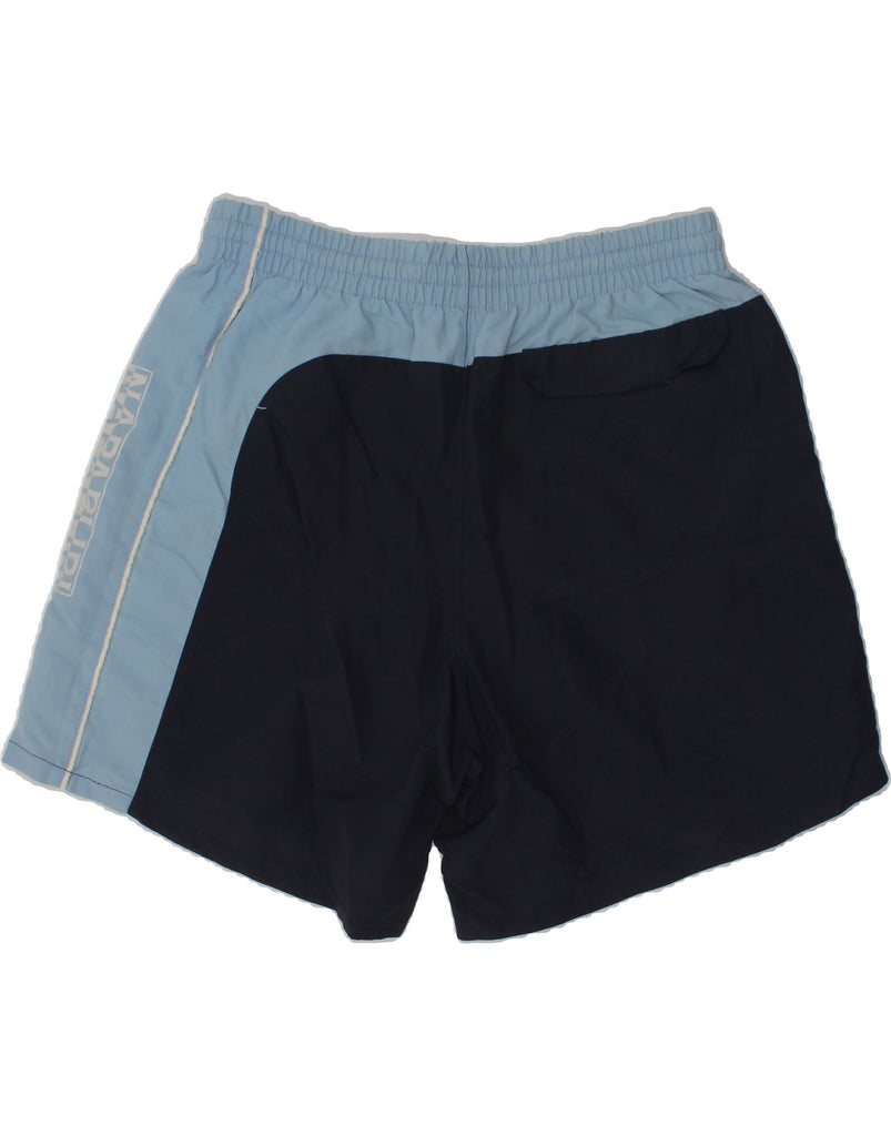 NAPAPIJRI Boys Sport Shorts 15-16 Years Navy Blue Colourblock | Vintage Napapijri | Thrift | Second-Hand Napapijri | Used Clothing | Messina Hembry 