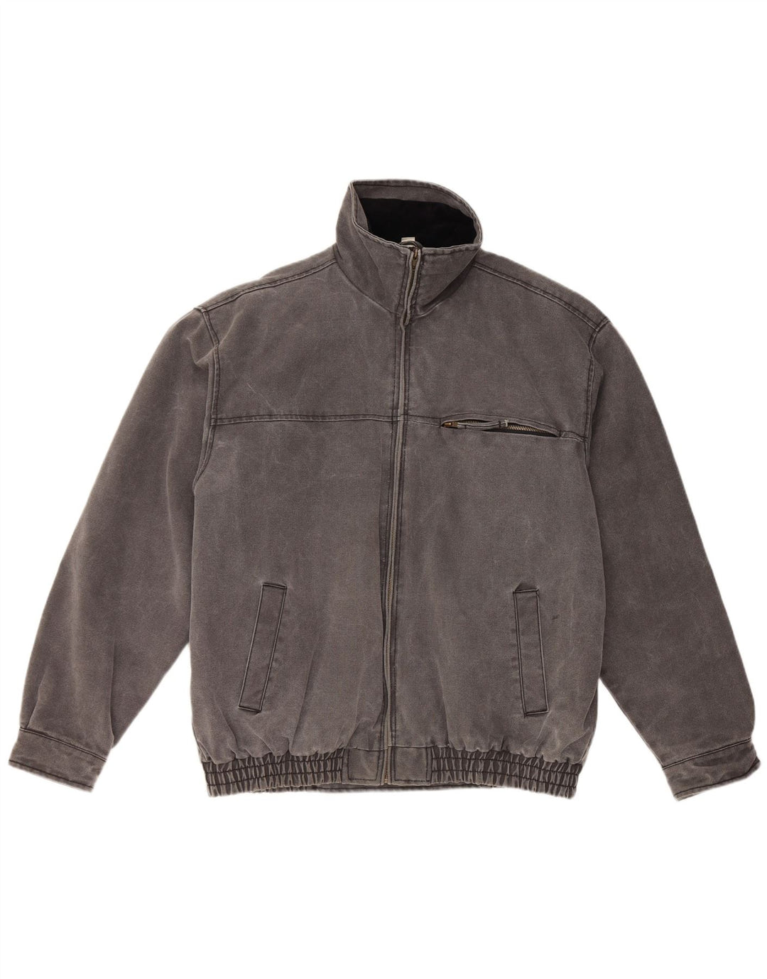 JACQUES LORANT Mens Bomber Jacket UK 44 2XL Grey Cotton