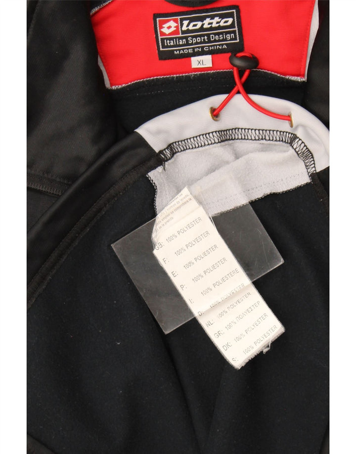 Lotto Mens Tracksuit Top Jacket XL Black Colourblock Polyester