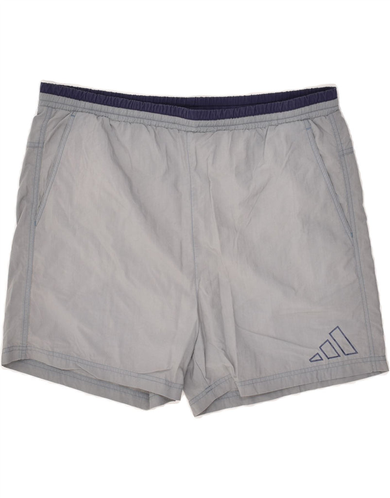 ADIDAS Mens Sport Shorts XL Grey Nylon | Vintage Adidas | Thrift | Second-Hand Adidas | Used Clothing | Messina Hembry 