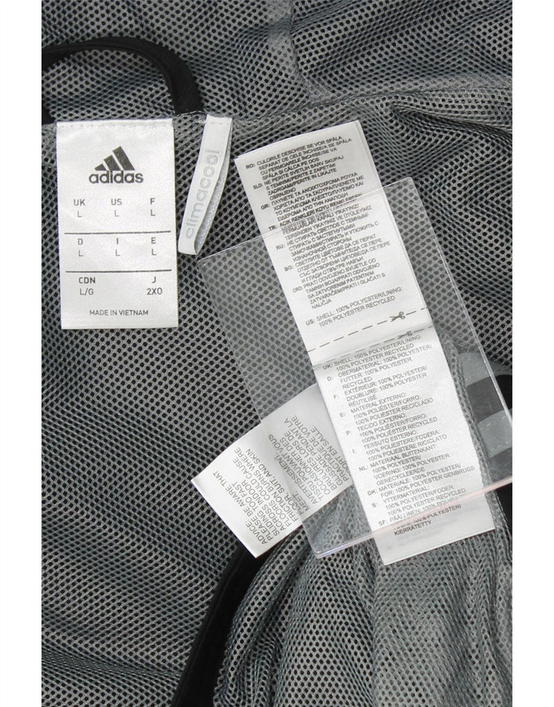 ADIDAS Mens Climacool Hooded Windbreaker Jacket UK 40 Large Navy Blue Vintage Adidas and Second-Hand Adidas from Messina Hembry 
