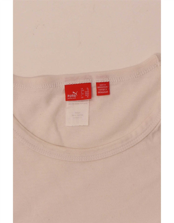Puma Mens T-Shirt Top XL White Cotton