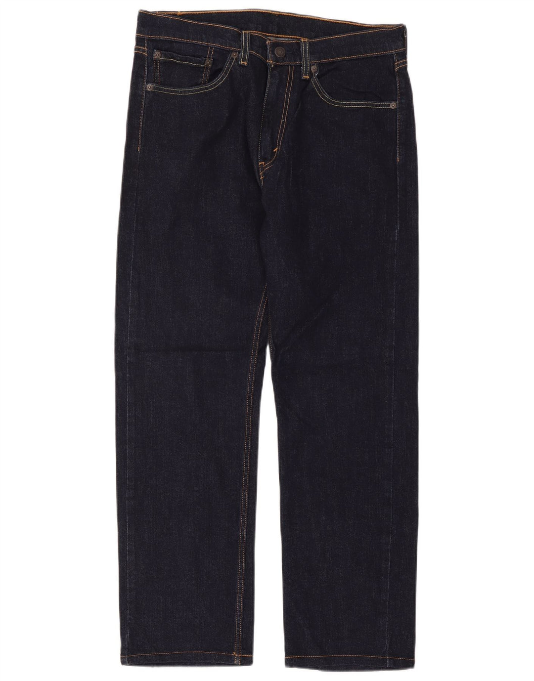 Levi's Mens Straight Jeans W32 L32 Navy Blue Cotton