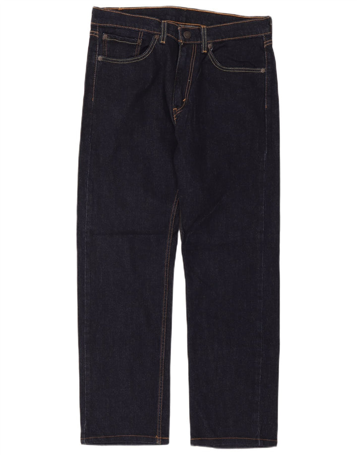 Levi's Mens Straight Jeans W32 L32 Navy Blue Cotton
