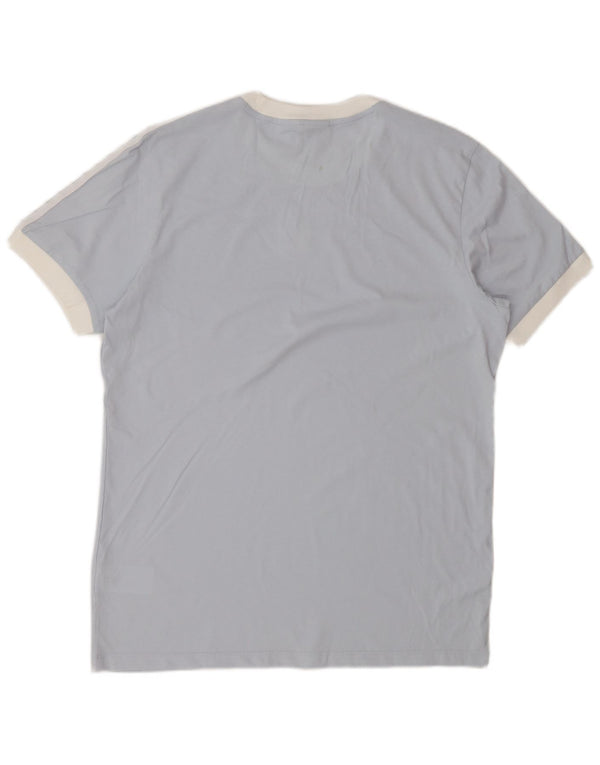 Adidas Womens Graphic T-Shirt Top UK 10 Small Blue Cotton
