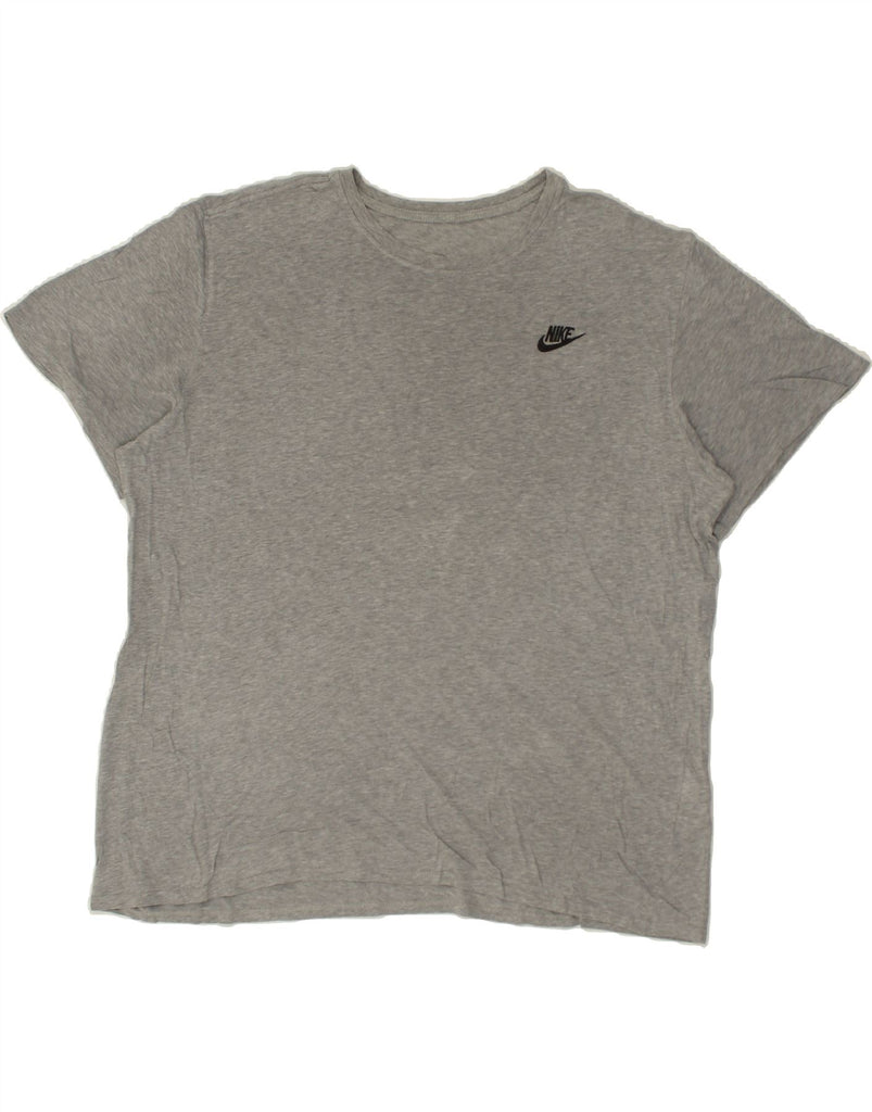 NIKE Mens T-Shirt Top 2XL Grey Flecked Cotton Vintage Nike and Second-Hand Nike from Messina Hembry 