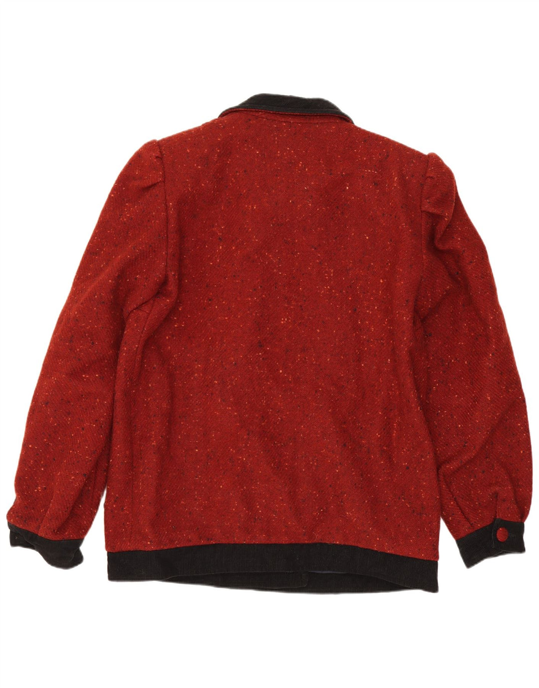 Vintage Womens Bomber Jacket UK 16 Large Burgundy Flecked