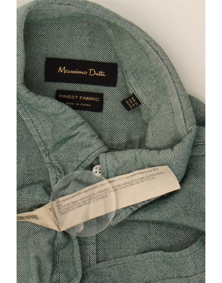 MASSIMO DUTTI Mens Shirt XL Green Cotton