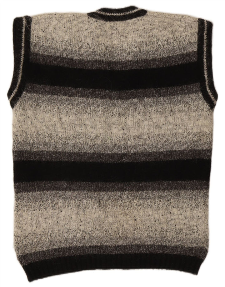 Nagpal Mens Vest Tank Top Large Grey Striped
