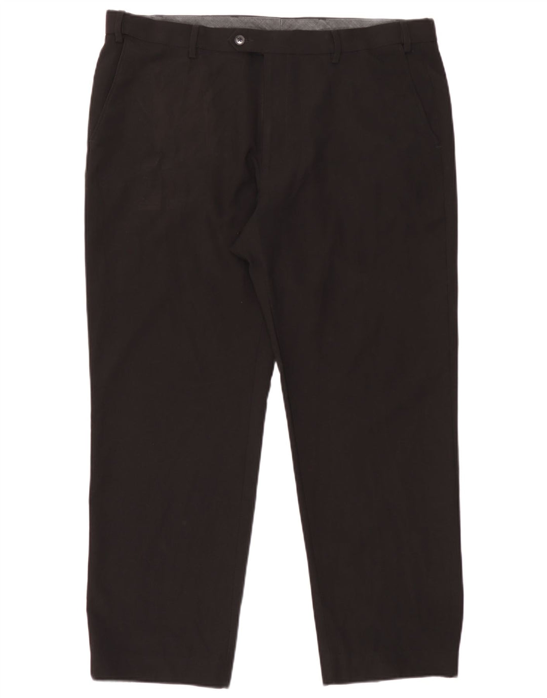 Marks & Spencer Mens Straight Suit Trousers W40 L29 Black Polyester