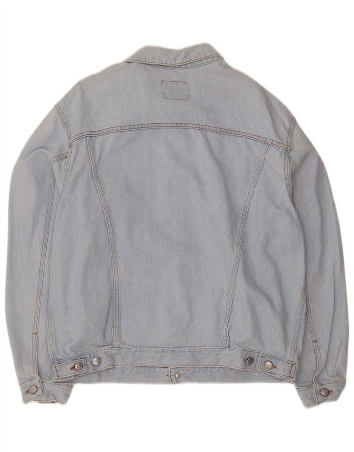 RIFLE Mens Denim Jacket UK 40 Large Blue Cotton