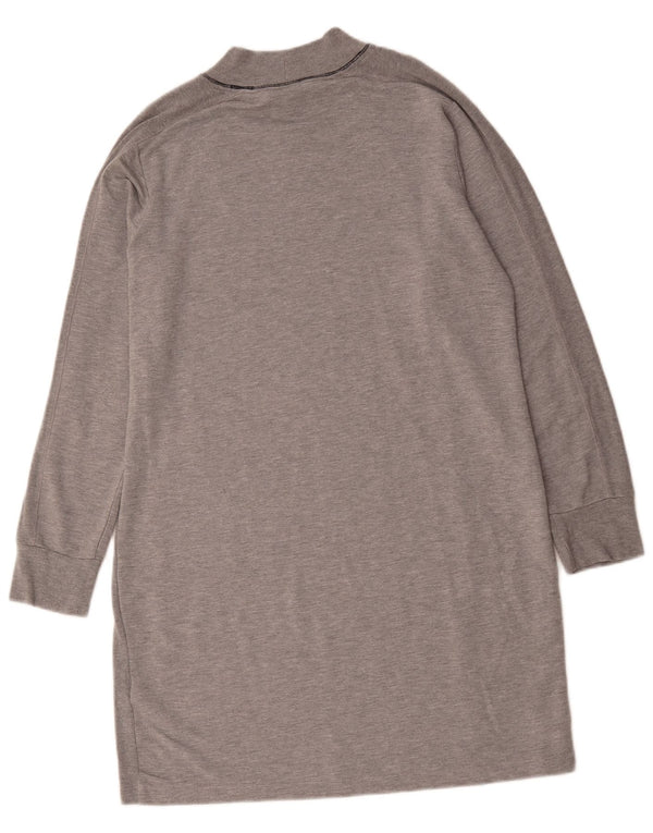 Tommy Hilfiger Womens Sweatshirt Jumper Dress UK 16 Large Grey Viscose