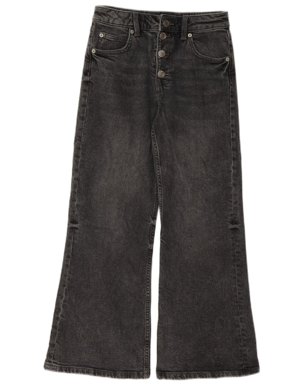 Zara Girls Flared Jeans 9-10 Years W24 L25 Grey