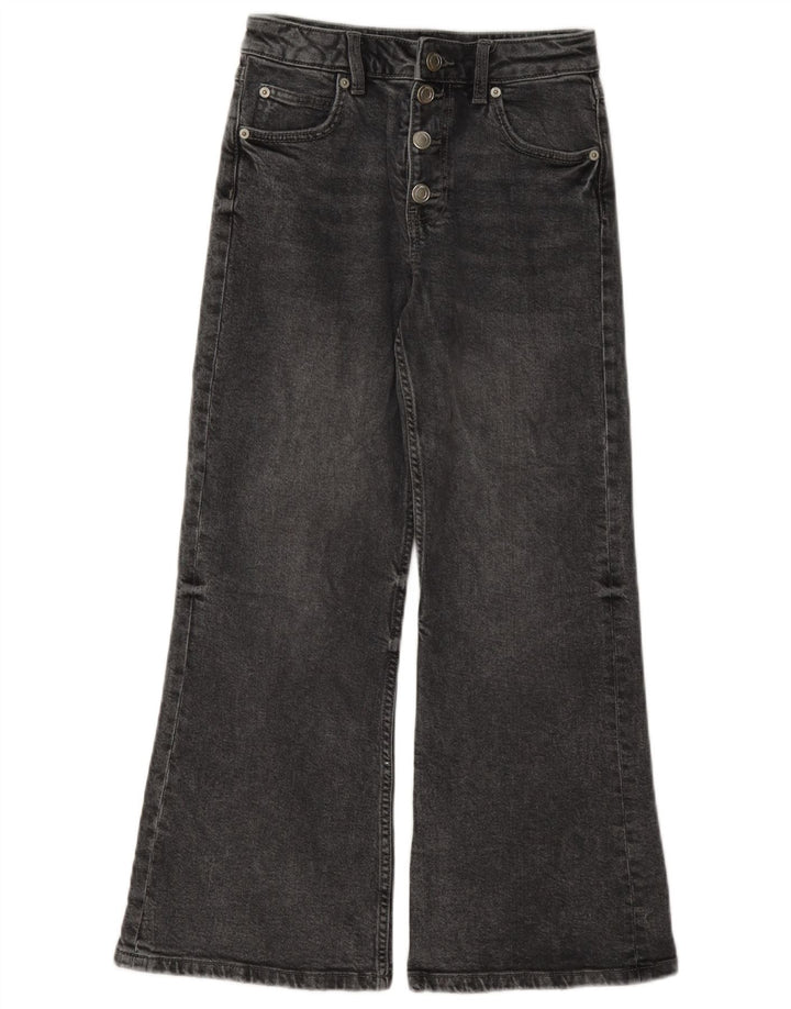 Zara Girls Flared Jeans 9-10 Years W24 L25 Grey