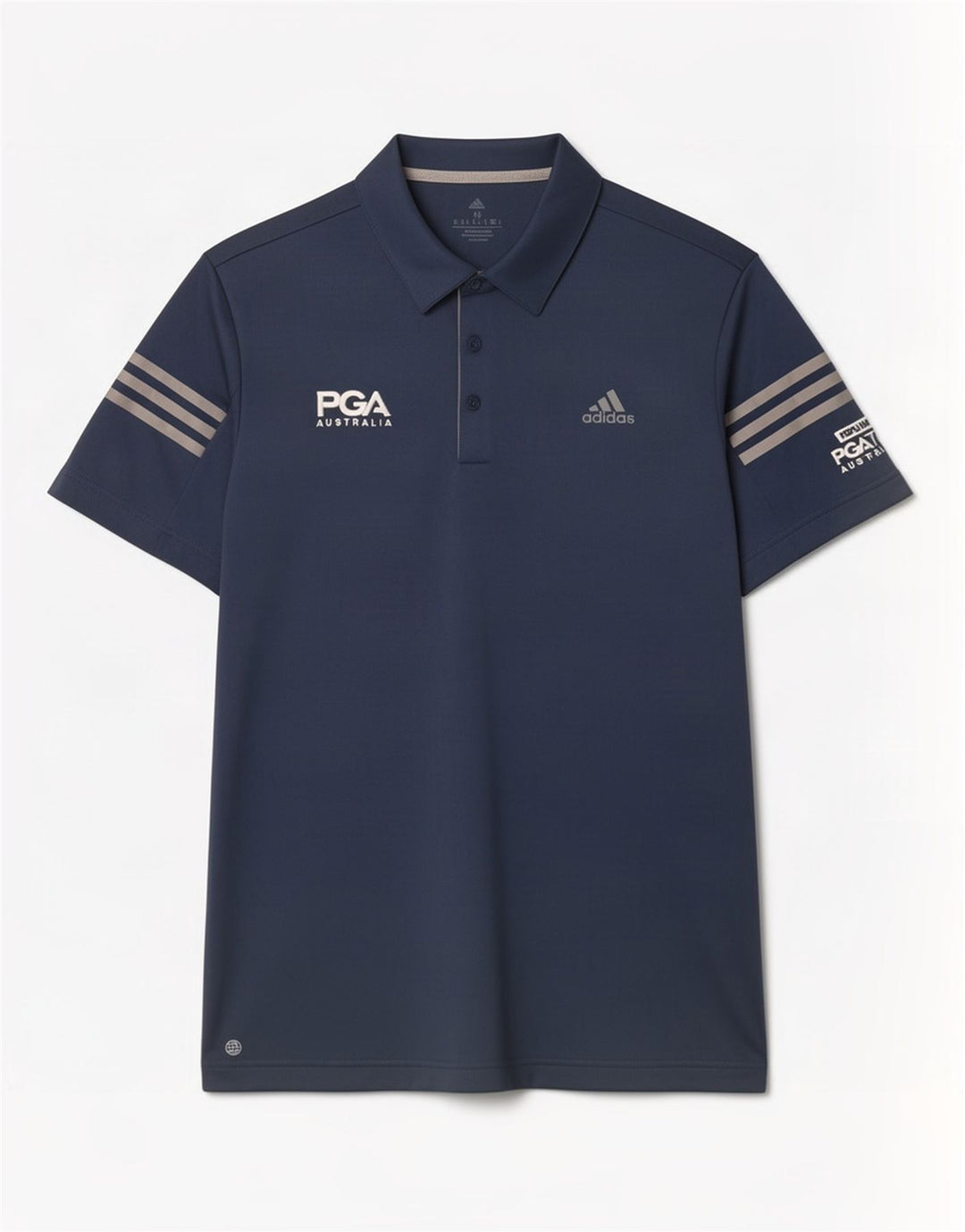 Adidas Mens Graphic Polo Shirt Medium Navy Blue Polyester