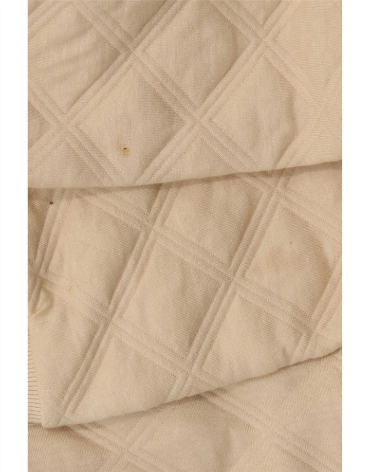 Barbour Womens Oversized Quilted Jacket UK 10 Small Beige Cotton
