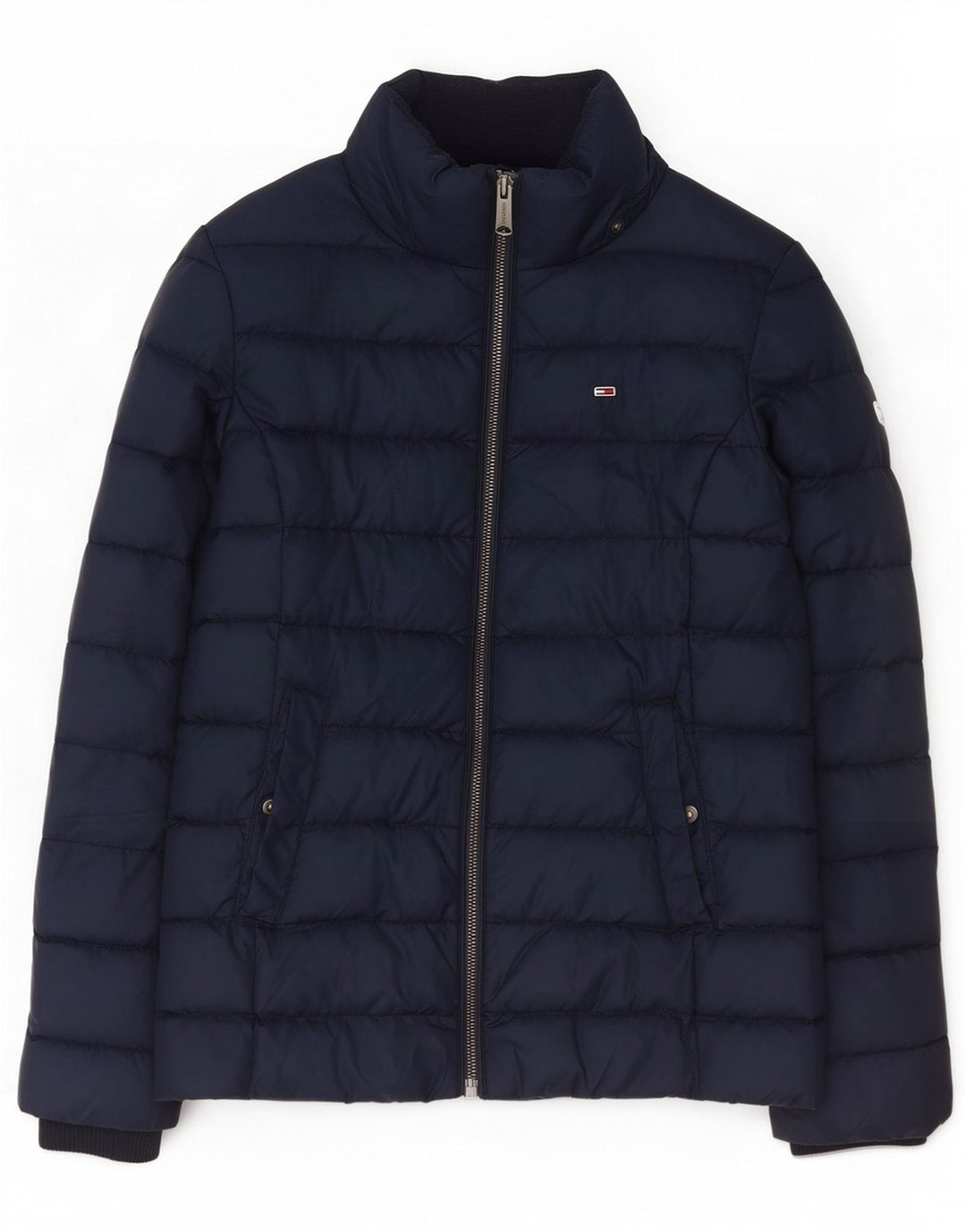 Tommy Hilfiger Womens Padded Jacket UK 12 Medium Navy Blue