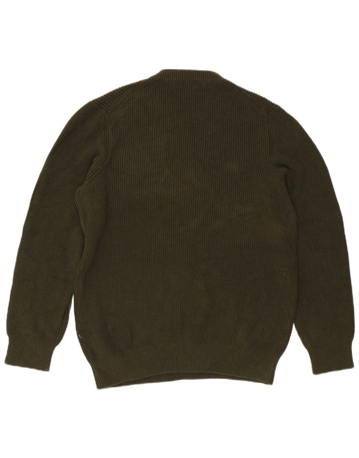 Carrera Mens Crew Neck Jumper Sweater Large Khaki Cotton