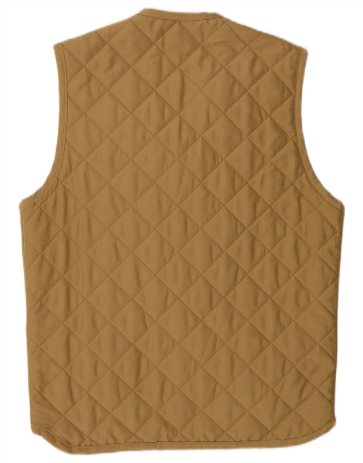 Elizabeth Ascot Womens Quilted Gilet UK 14 Medium Beige Polyester