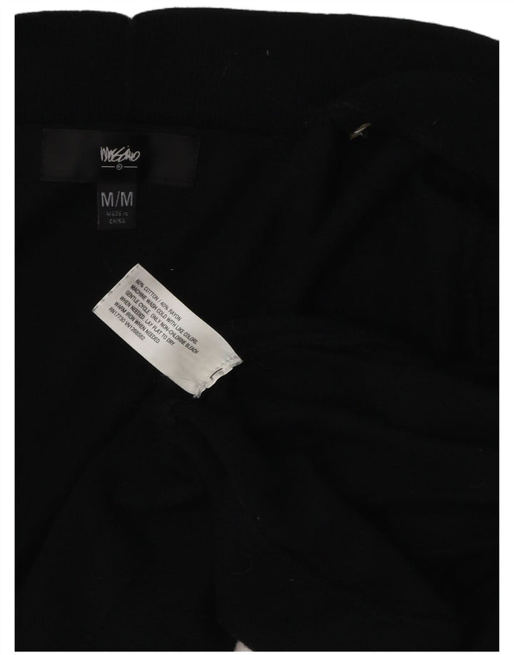 Mossimo Womens Short Sleeve Open Bolero Jumper UK 12 Medium Black Cotton