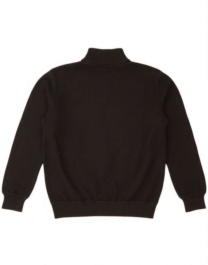 Wrangler Mens Zip Neck Jumper Sweater XL Black Cotton