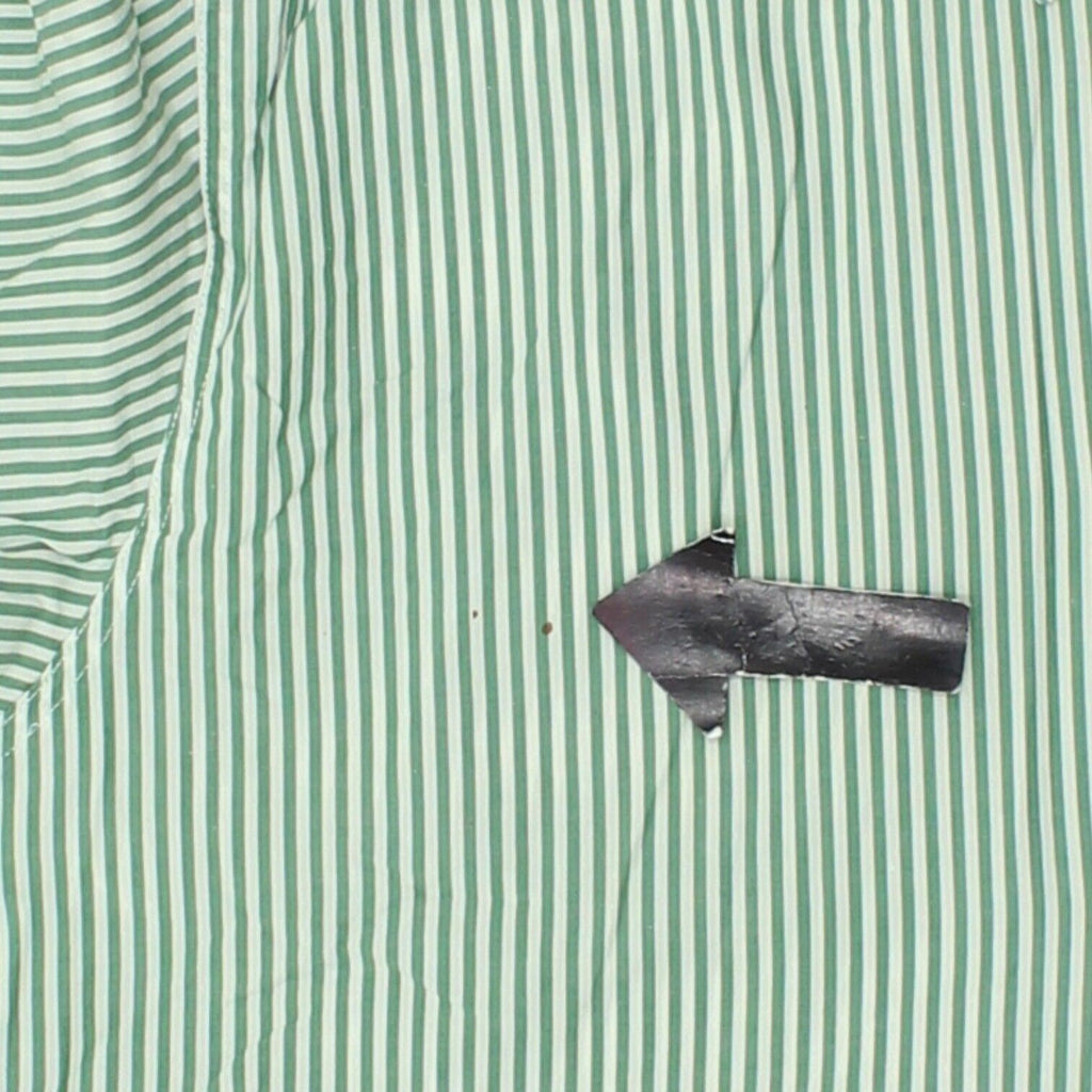 Massimo Dutti Mens Green Striped Button Up Shirt | Vintage High End Designer VTG | Vintage Messina Hembry | Thrift | Second-Hand Messina Hembry | Used Clothing | Messina Hembry 