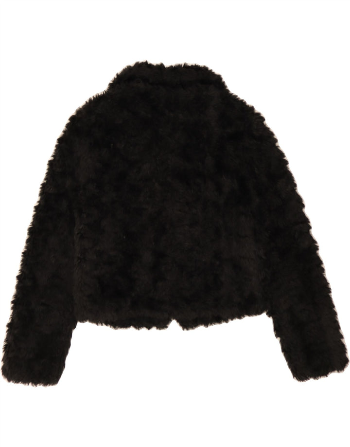 QUIZ Womens Oversized Faux Fur Coat UK 10 Small Black Modacryl Vintage Quiz and Second-Hand Quiz from Messina Hembry 