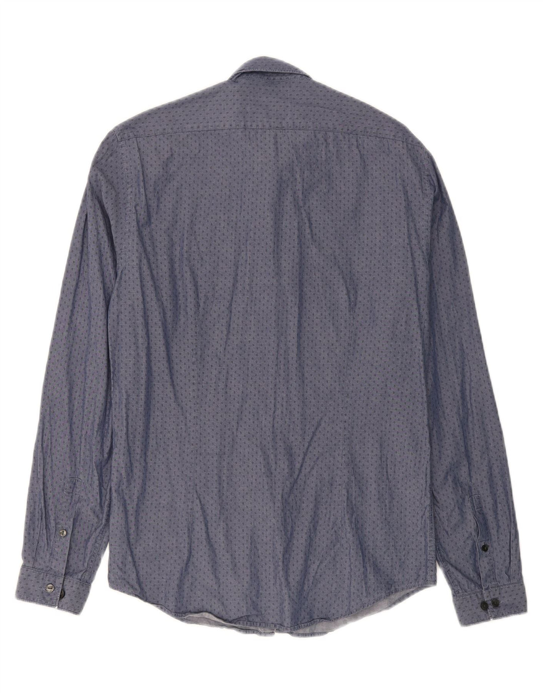 CALVIN KLEIN Mens Slim Fit Shirt Size 38 15 Medium Navy Blue Spotted