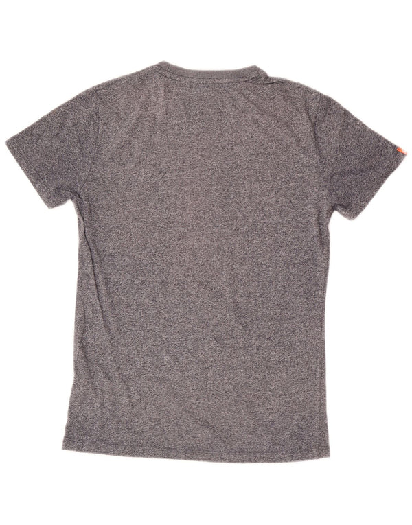 Superdry Mens T-Shirt Top Small Grey Flecked Cotton