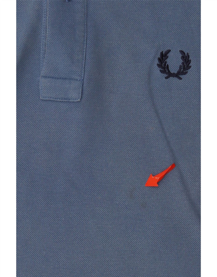 Fred Perry Mens Polo Shirt Small Blue Cotton