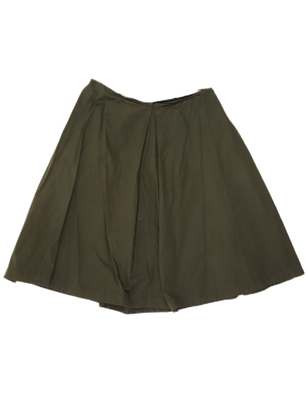 Max Mara Womens Pleated Skirt W30 Medium Green