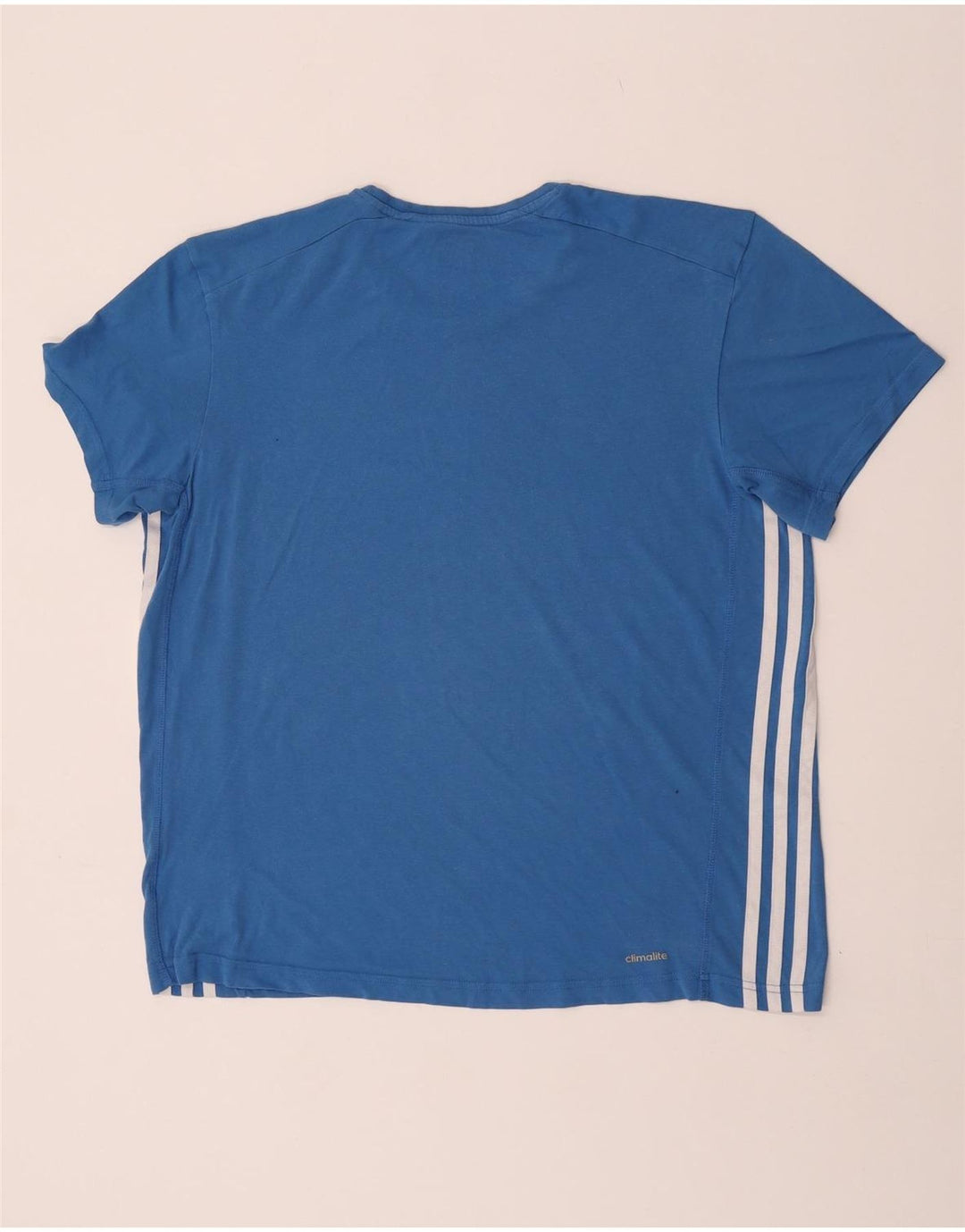 Adidas Mens Climalite T-Shirt Top Large Blue Cotton