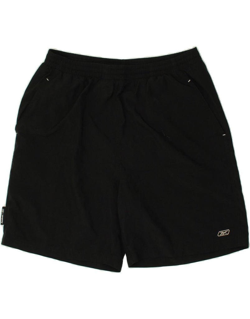 REEBOK Mens Sport Shorts XL Black Polyester | Vintage Reebok | Thrift | Second-Hand Reebok | Used Clothing | Messina Hembry 