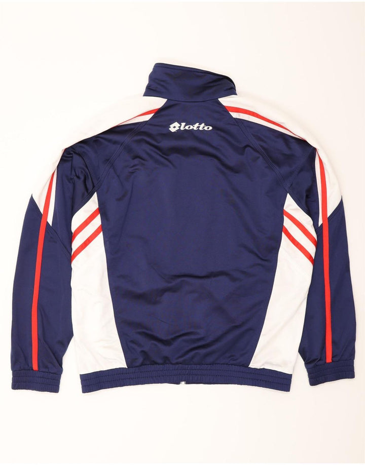 LOTTO Mens Tracksuit Top Jacket UK 40/42 Large Navy Blue Colourblock