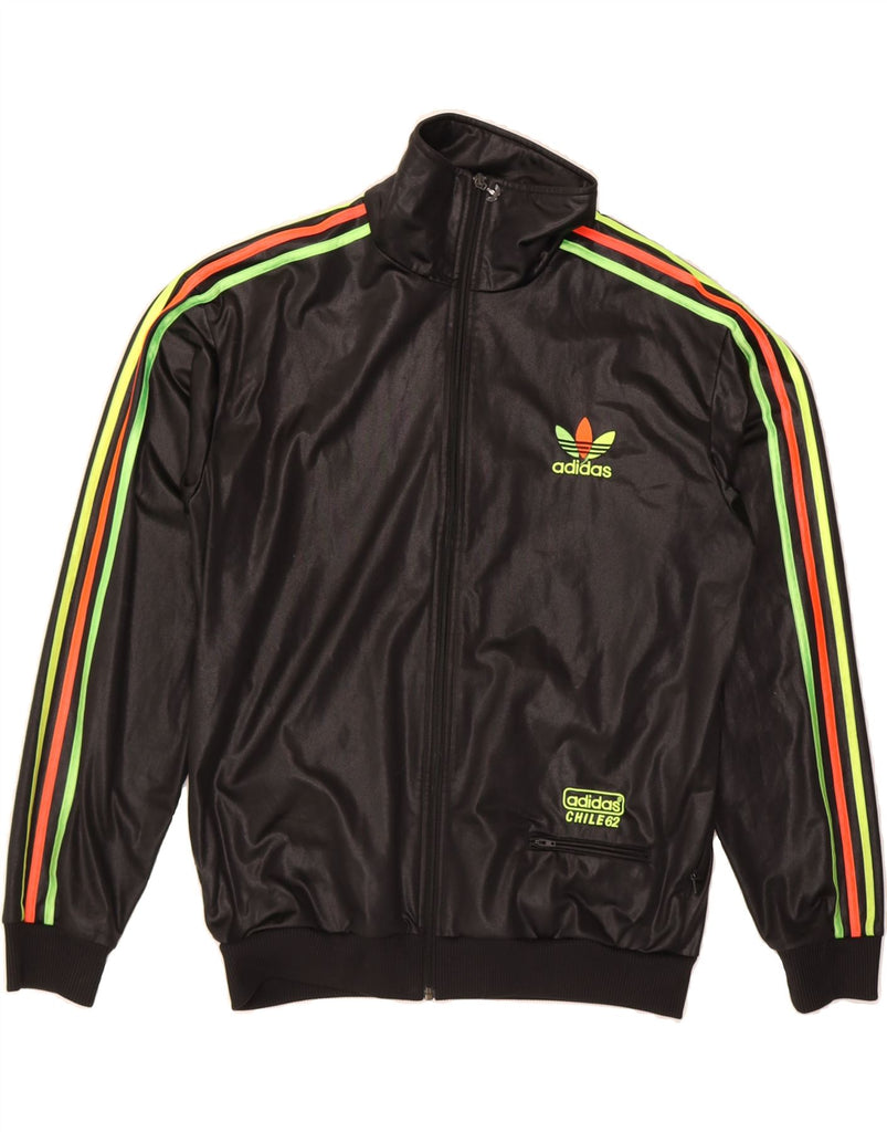 ADIDAS Mens Chile 62 Graphic Tracksuit Top Jacket XL Black Polyester Vintage Adidas and Second-Hand Adidas from Messina Hembry 