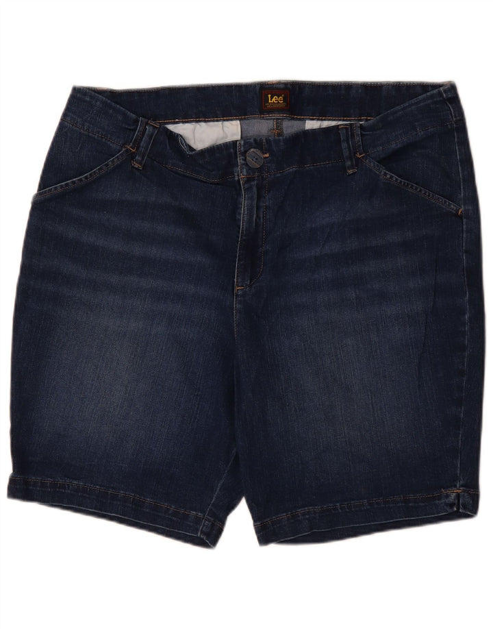 LEE Womens Denim Shorts US 18 2XL W36  Blue Cotton