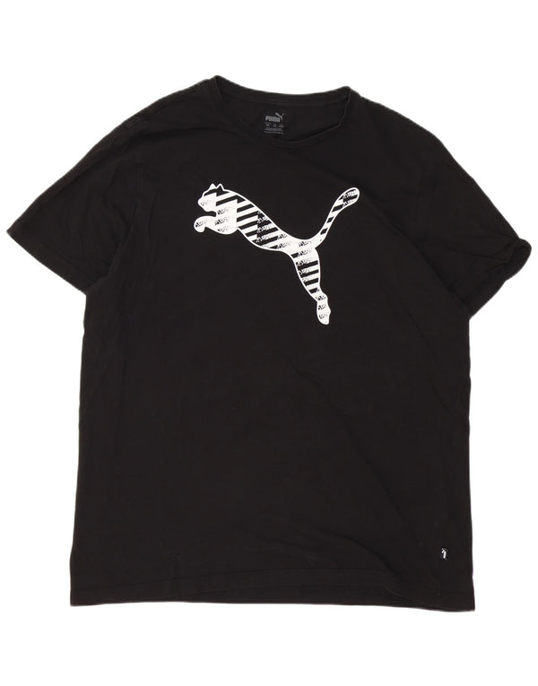 Puma Mens Graphic T-Shirt Top 2XL Black