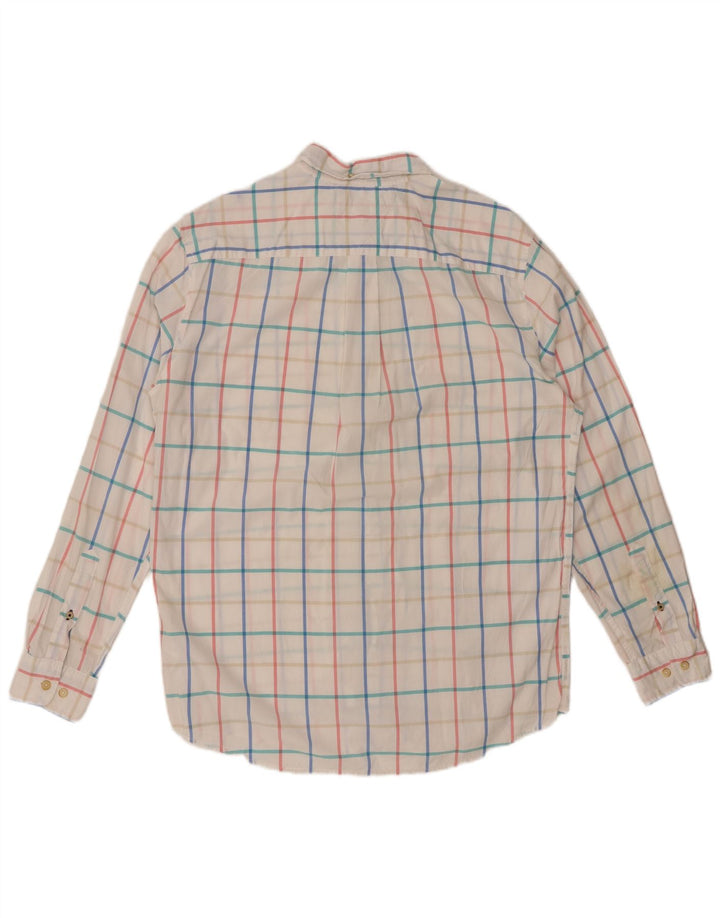 TOMMY HILFIGER Mens Classic Fit Shirt Medium White Check Cotton